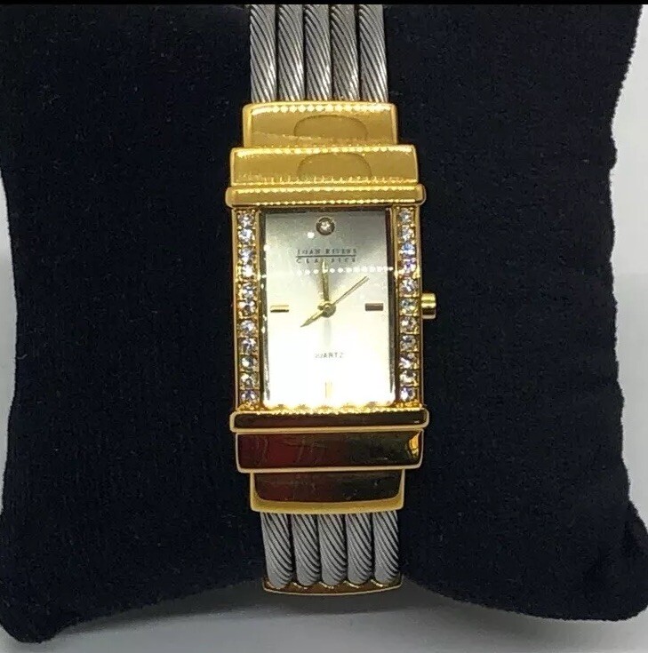 Joan Rivers Classics Watch Crystal Accents Cuff Hinged  display picture 3