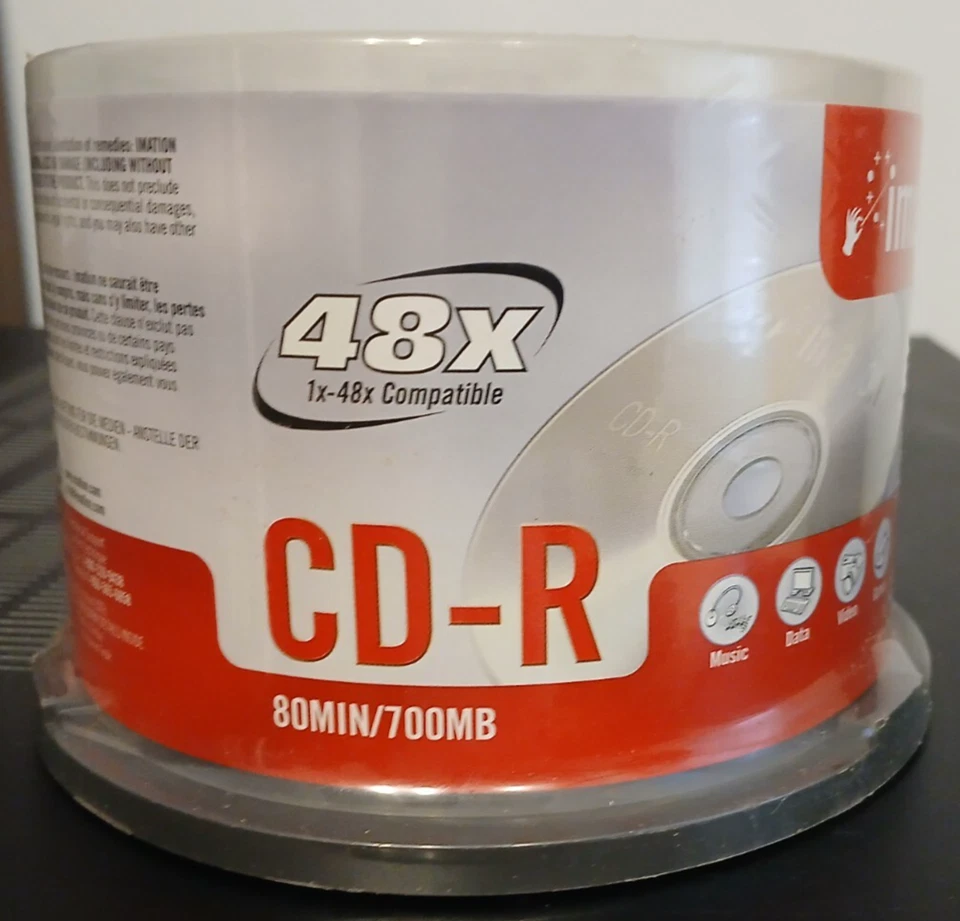 Imation 50 Pack CD-R 1x-48x / 80 min /700 MB New Factory Sealed - Image 2 of 4