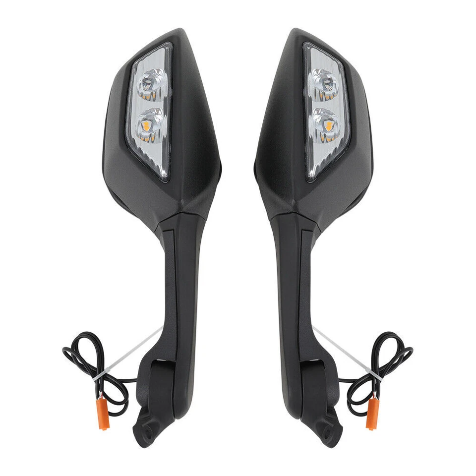 Espejos retrovisores LED aptos para Kawasaki Ninja ZX6R ZX-10R 2009-2015 2011 2012 Foto 3 de 4