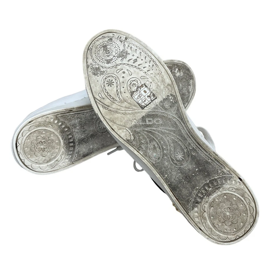 Zapatillas deportivas Aldo Love Your Selfie para mujer de cuero blanco talla 8 SKU 1170 Foto 4 de 4