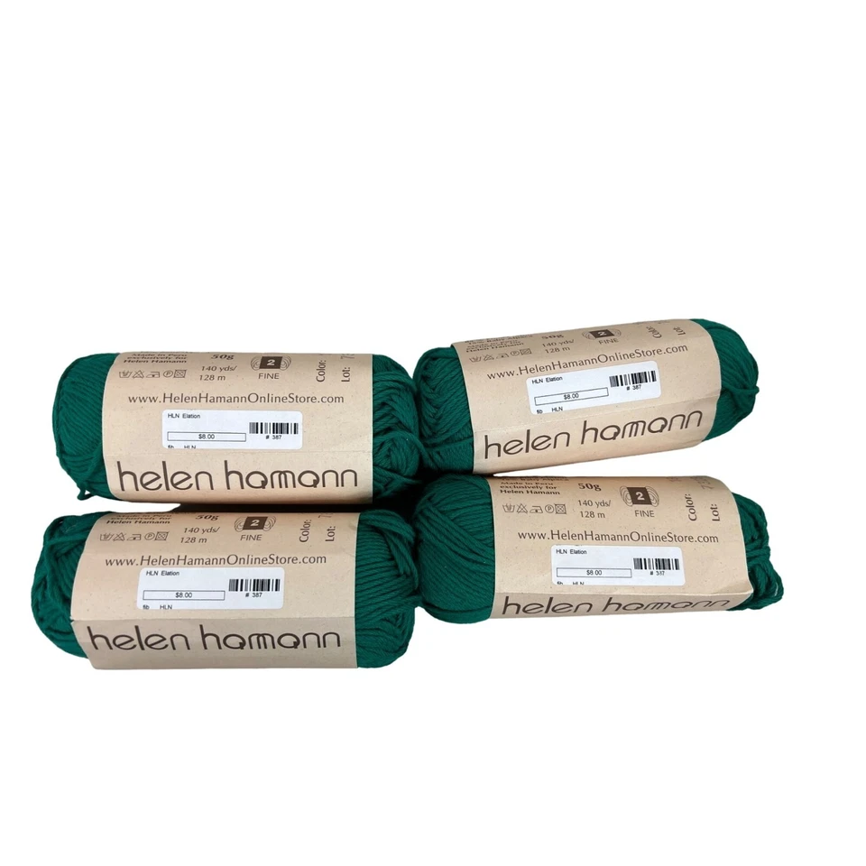 Helen Hamann Hilo Elation Verde 50 g Perú Pima Algodón Bebé Alpaca AT473 Foto 4 de 4