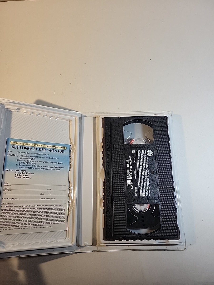 The Saddle Club - Adventures at Pine Hollow (VHS, 2002, Clam Shell