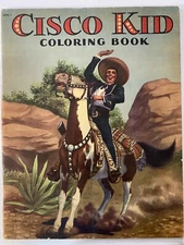 1950 Saalfield Publishing Cisco Kid Coloring Book
