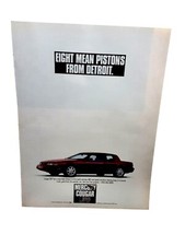 1991 Mercury Cougar XR7 Print Ad “Eight Mean Pistons from Detroit” Vintage Car