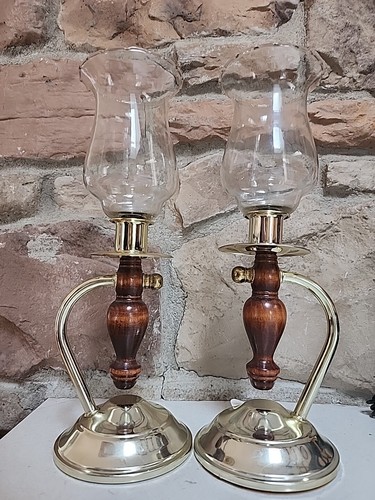 Palo de vela de madera dorada para interiores del hogar globos grabados de vidrio manto independiente - Imagen 2 de 10