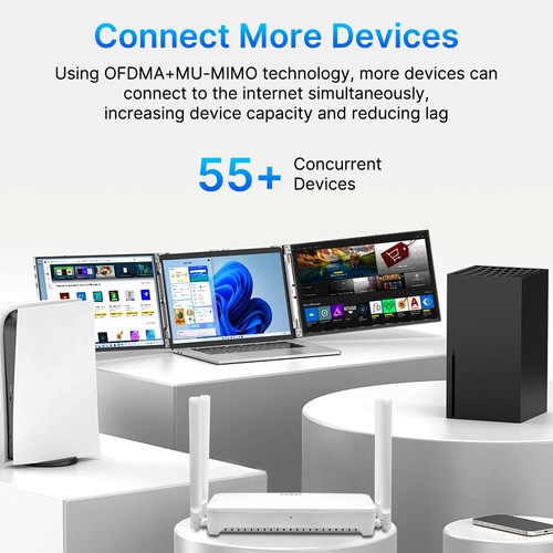 AX1500 Dual Band Gigabit Wi-Fi 6 Router Wireless 2.4G/5G Internet WiFi Home Mesh - Foto 6 di 8