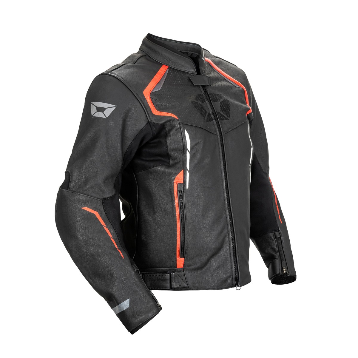 Cortech Men's Black/Red Motorcycle Chicane Leather Jacket
