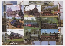 TRENI A VAPORE CLASSICI VIAGGI FERROVIARI 2002 MNH FOGLIO TIMBRO