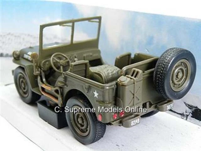 WILLYS JEEP ARMY CAR MODEL MILITARY GREEN AMERICAN CLASSIC 1:32 SIZE USA R0 - Image 4 of 4