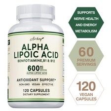 Ácido Alfa Lipoico 600 Mg - Apoyo Antioxidante y Metabolismo, Control de Peso
