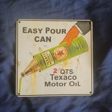 8"X8" Metal Sign Man Cave Garage Bar Gas Station Oil Wall Art Texaco Motor Oil
