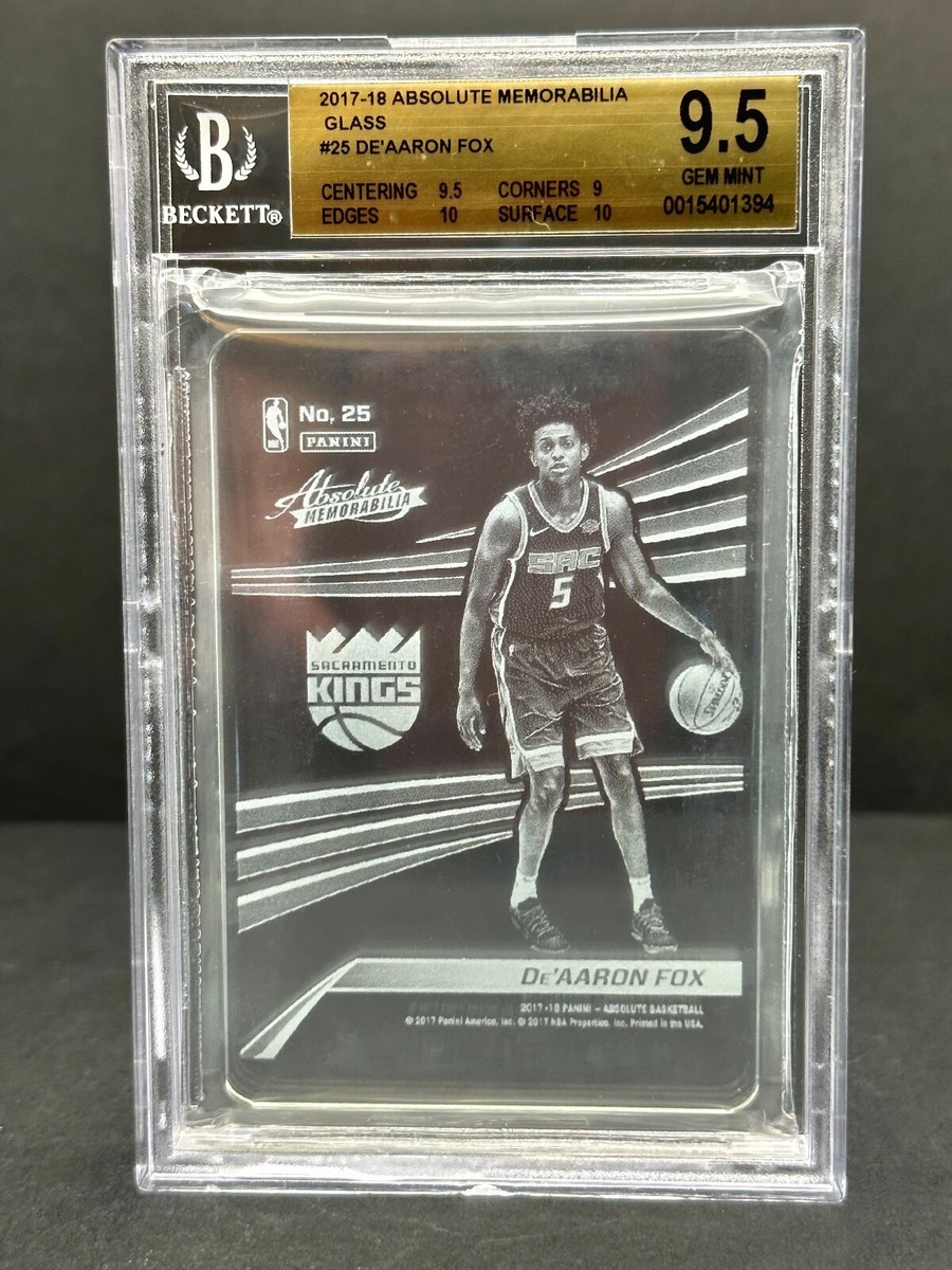 🔥 2017-18 Panini Absolute Glass De'Aaron Fox #25 BGS 9.5 Rookie