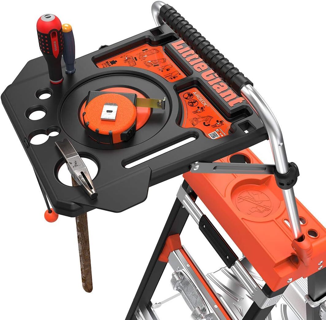 Little Giant Ladders, AirDeck Workstation, 25 Lbs Weight Rating BLACK/ORANGE Jolly Kids Castles