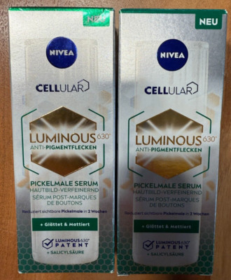 NIVEA CELLULAR Luminous 630 Anti Pigmentflecken - Pickelmale Serum 2x 30ml Pack