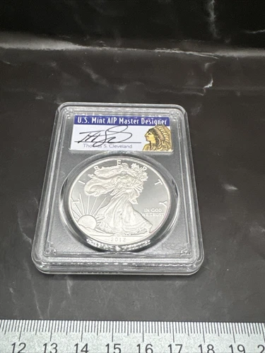 PR69 2012-W American Silver Eagle Cleveland Signed PCGS *3152