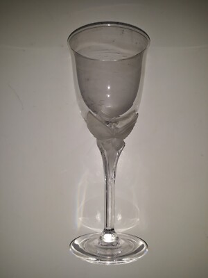 Crystal Wine Glass Goblet Hanae Mori Madame Butterfly Cristal de Sevres France
