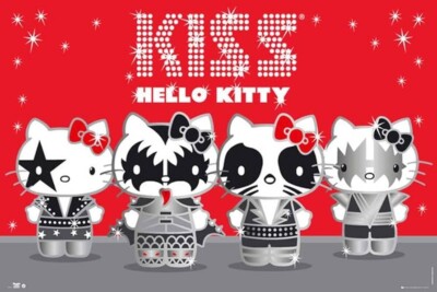 Hello Kitty KISS Gene Simmons Standing Plush Rock & Roll Stuffed