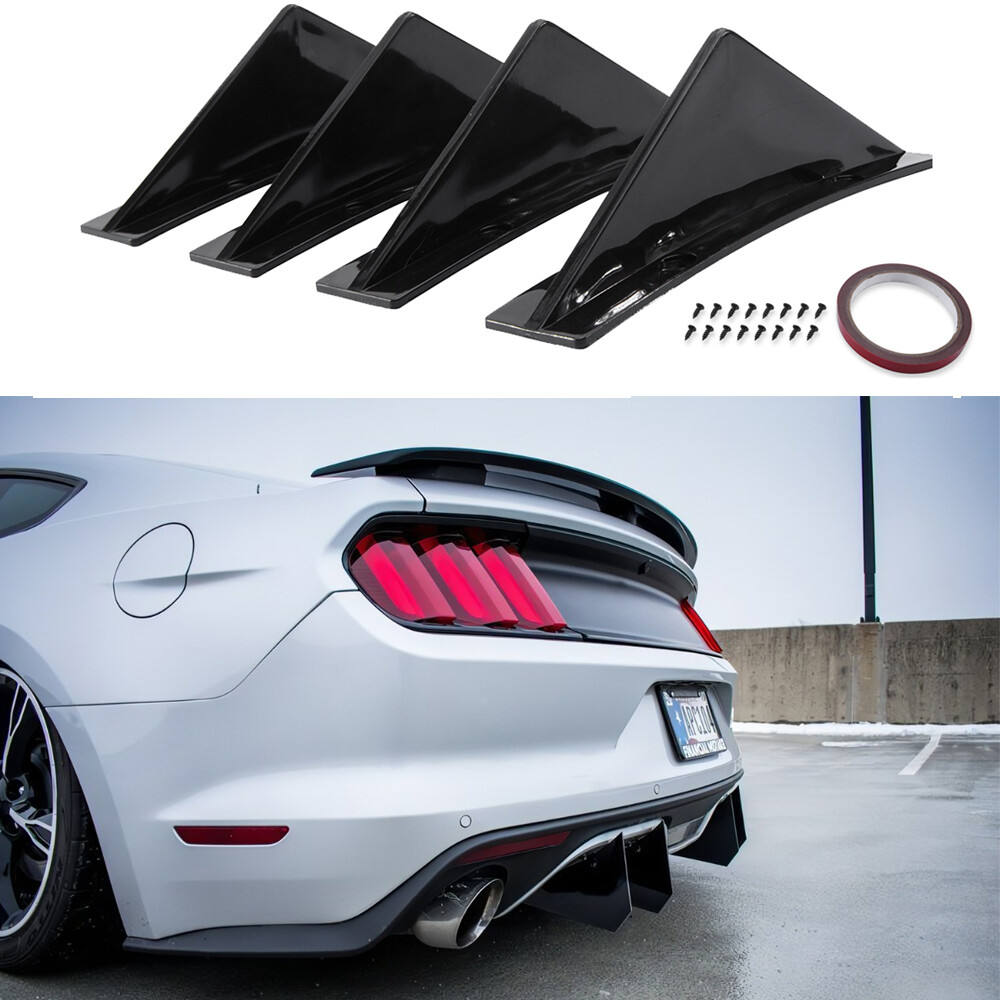 For Ford Mustang GT Rear Bumper Diffuser Shark Fin Spoiler Lip