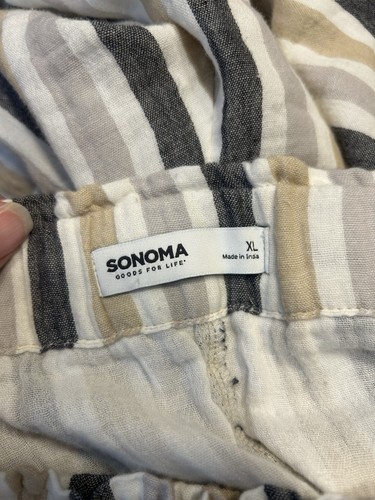 SONOMA GOODS FOR LIFE MID RISE Cotton Gauze Lined Shorts With Pockets Size XL - Picture 3 of 5