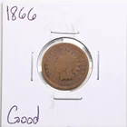 1866 1C Indian Head Cent in Good Condition #5336