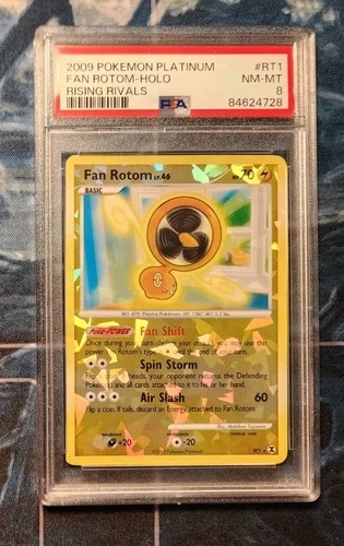 PSA 8 Pokemon Fan Rotom Holo Platinum Rising Rivals RT1 Secret Rare NM-MINT 2009
