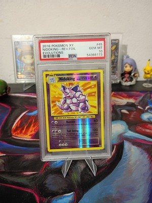 2016 Pokemon XY Evolutions 45/108 Nidoking - Reverse Foil PSA GEM