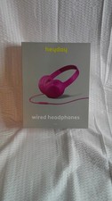 Heyday Wired Headphones Orange Shell  Pink Accent