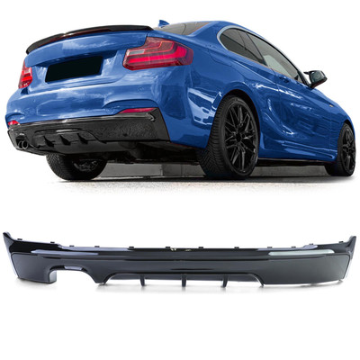 Heckdiffusor Performance Schwarz Glanz passt für 2er BMW F22 F23 220 225 228 230