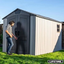 Lifetime 7x12ft Storage Shed Wood Look Outdoor Garden Building Model 60311U Plus