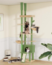 Cat Tree Floor to Ceiling with 18.9In Big Perch Bed and Condo for Large Adult Ca