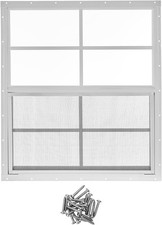 Shed Window 24'' x 27'' Sliding Windows Aluminum Alloy Frame Flush Mount Window 