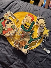 Peanuts Lighted Pathway Markers Set of 4 - 8" Tall with Stakes