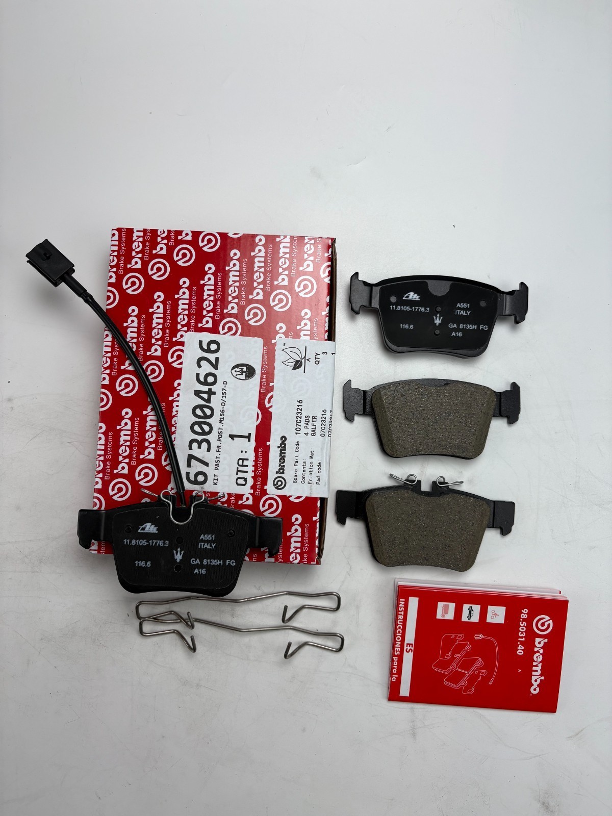 Maserati Levante 2017 Rear Brake caliper pistons Set