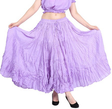 Wholesale 25 Yard Belly Dance Renaissance 100 Cotton Lilac Skirts
