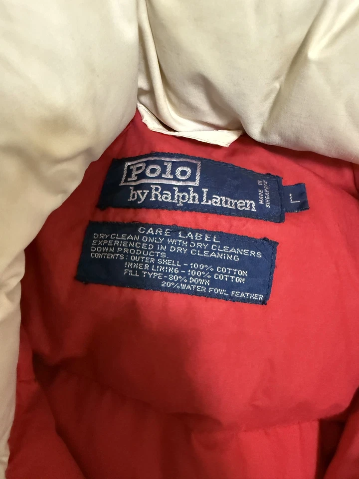 Vintage 90s Polo Ralph Lauren Color Block Cookie Goose Puffer Ski Jacket Large - Image 2 of 4