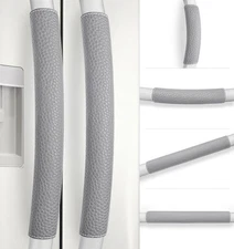 Refrigerator Door Handle Covers, Set of 5, Adjustable Appliance Gray