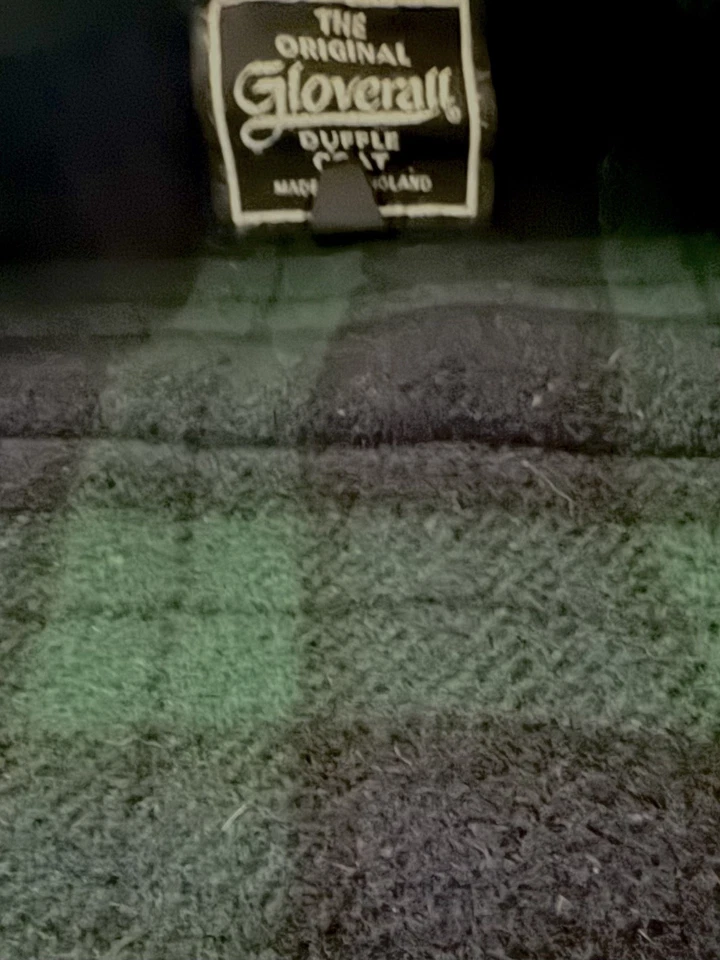 Abrigo de Lona Glovrall Original Talla 42-L Hecho en Inglaterra. Forro a cuadros azul marino/verde Foto 3 de 4