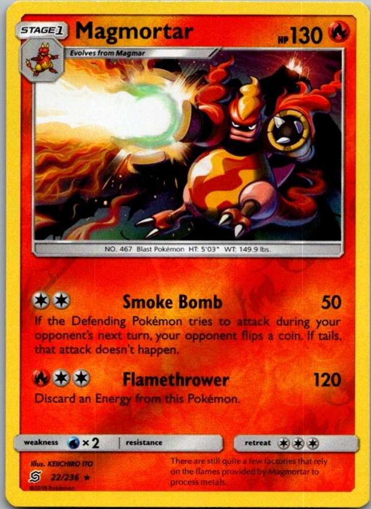 Magmortar Rare SM - Unified Minds 22/236 Near Mint