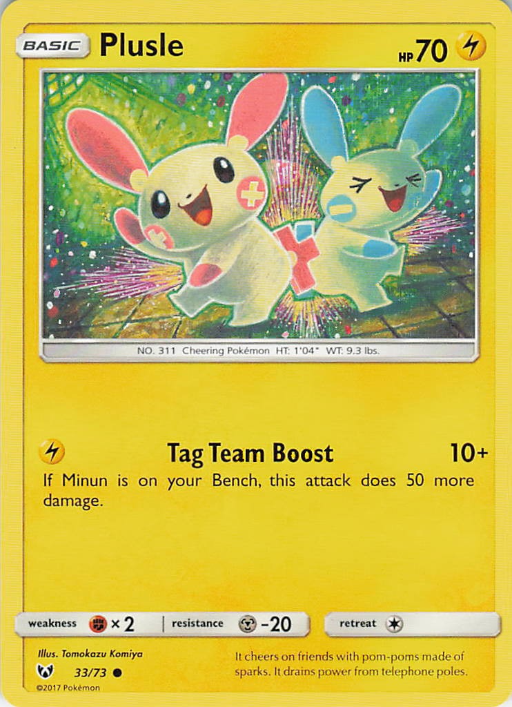 Plusle Common Shining Legends 33/73 NM