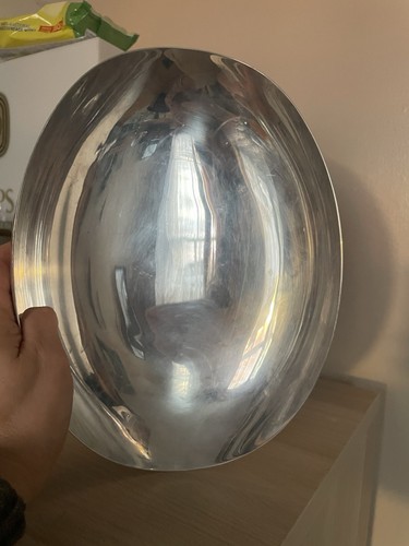 GUIDO NIEST ATELIER Italy Silver Plated Designer Fruit Bowl Centrepiece 1990s - Picture 6 of 14