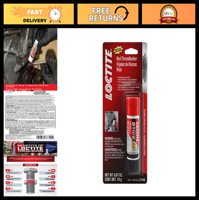 High Strength Red Threadlocker Stick, 19g - Secure Fasteners, Prevent Loosening