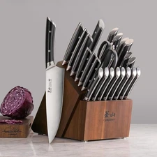 NEW Cangshan HELENA Series German Steel Forged Knife Block Set (23-Piece, Black)