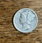 1944 S Mercury Dime VF Free Shipping
