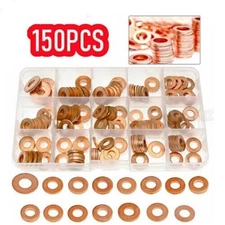 150Pcs Copper Washers Diesel Injector Washers Seal Assortment Set New U