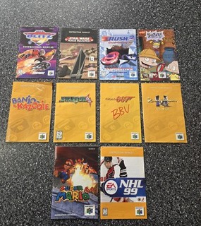 10 Nintendo 64 Instruction Manuals N64