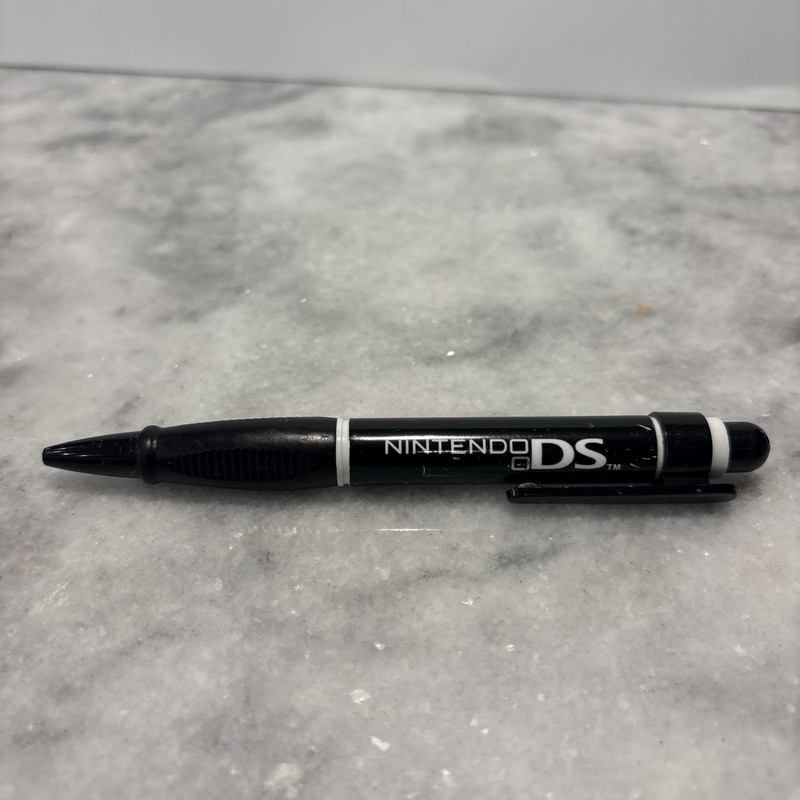 Nintendo DS  Genuine Retractable Clickable Stylus Pen Black XL