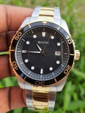 Bulova Sport Diver (43mm) Black Dial Two-tone Stainless Steel Men's Watch 98A199