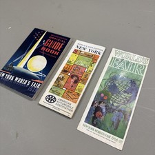 3 Vintage 1939, 64-65, AAA map, The New York World's Fair Guide Books