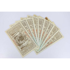 COLLECTIBLE LOT OF 8 ANTIQUE 1000 MARK BANKNOTES GERMANY APRIL 21, 1910
