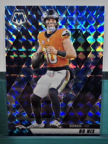 2025 Panini Mosaic - Bo Nix #173 Reactive Blue Mosaic Prizm
